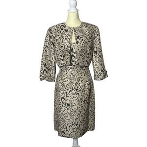 Vintage Michelle Antonelli 100% Silk Dress W/ Matching Jacket Women's Size 12